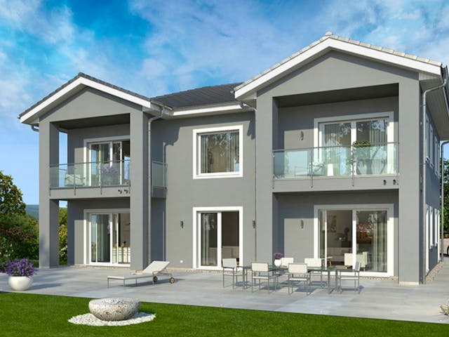 Fertighaus Stadtvilla Alabama von OKAL Haus Schlüsselfertig ab 736300€, Stadtvilla Außenansicht 1 Fertighaus Stadtvilla Alabama von OKAL Haus Schlüsselfertig ab 736300€, Stadtvilla Außenansicht 1