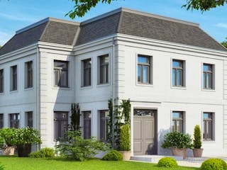 Massivhaus Stadtvilla Seraphim von GfG-Architektenhäuser, Außenansicht 1