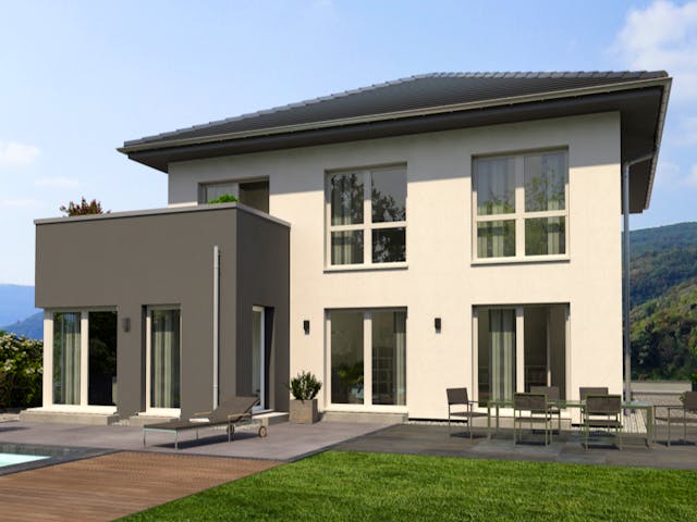 Fertighaus ZweiRaum 2 von OKAL Haus Schlüsselfertig ab 517900€, Stadtvilla Außenansicht 1 Fertighaus ZweiRaum 2 von OKAL Haus Schlüsselfertig ab 517900€, Stadtvilla Außenansicht 1