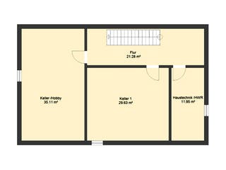 Massivhaus EFH Bauhaus 115 von invivo haus Schlüsselfertig ab 533895€, Cubushaus Grundriss 3