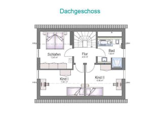 Massivhaus EFH Klassik 80 von invivo haus Schlüsselfertig ab 377193€, Satteldach-Klassiker Grundriss 2