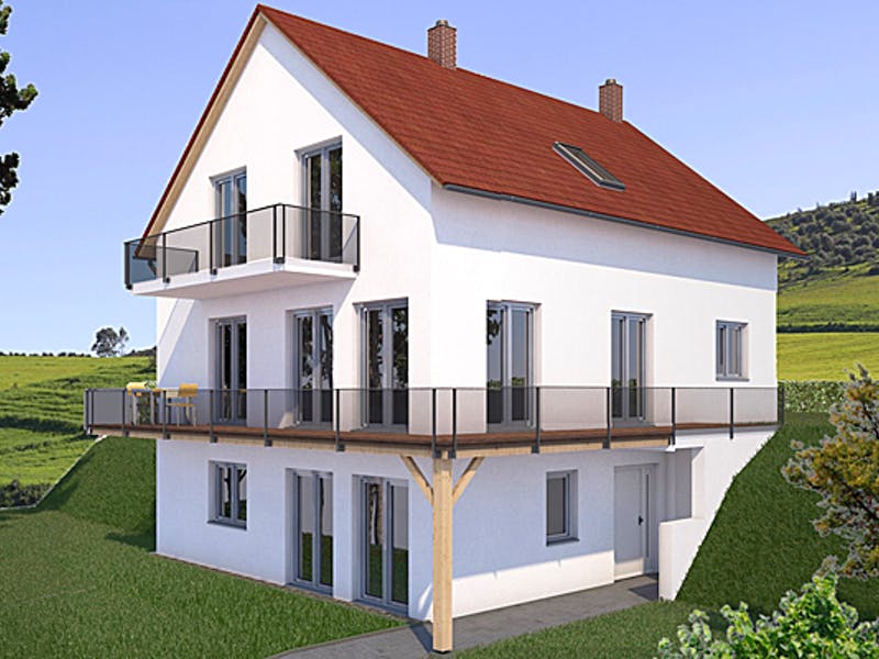 Dreigeschossiges Haus mit Satteldach von Isar-Haus