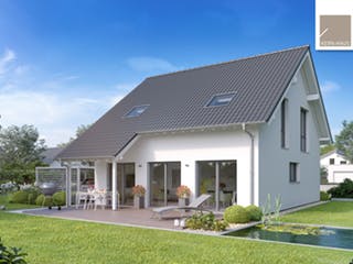Massivhaus Familienhaus Jano von Kern-Haus Schlüsselfertig ab 325900€, Satteldach-Klassiker Außenansicht 2