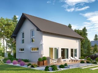 Fertighaus Jedermann Klassik von Büdenbender Hausbau, Satteldach-Klassiker Außenansicht 1