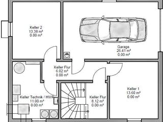 Fertighaus Junge Familie 146 von Suckfüll Energiesparhaus Schlüsselfertig ab 384750€, Satteldach-Klassiker Grundriss 3