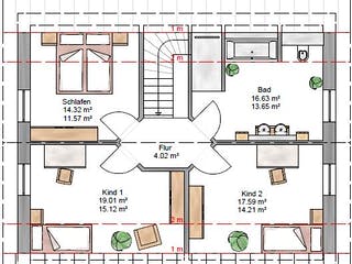 Fertighaus Junge Familie 148 von Suckfüll Energiesparhaus Schlüsselfertig ab 390544€, Satteldach-Klassiker Grundriss 2