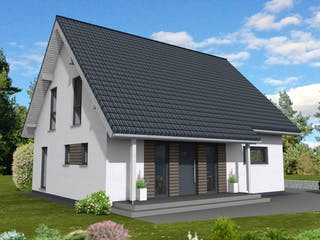 Fertighaus Junge Familie 149 von Suckfüll Energiesparhaus Schlüsselfertig ab 394819€, Satteldach-Klassiker Außenansicht 1