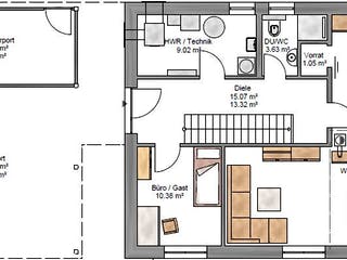 Fertighaus Junge Familie 153 von Suckfüll Energiesparhaus Schlüsselfertig ab 402131€, Satteldach-Klassiker Grundriss 1
