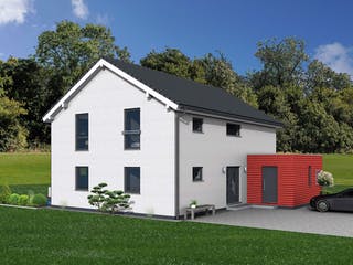 Fertighaus Junto 193 von Fingerhut Haus Schlüsselfertig ab 612957€, Satteldach-Klassiker Außenansicht 2