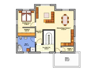 Fertighaus Junto 209 von Fingerhut Haus Schlüsselfertig ab 635142€, Cubushaus Grundriss 2
