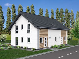 Fertighaus Junto 211 von Fingerhut Haus Schlüsselfertig ab 618521€, Satteldach-Klassiker Außenansicht 2