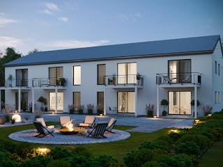 Fertighaus Mehrfamilienhaus More 8.1 von KAMPA - Mehrfamilienhäuser Schlüsselfertig ab 1906196€, Außenansicht 1