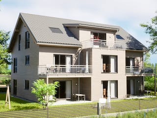 Fertighaus Mehrfamilienhaus TRITOS 5.439 Außenansicht 1