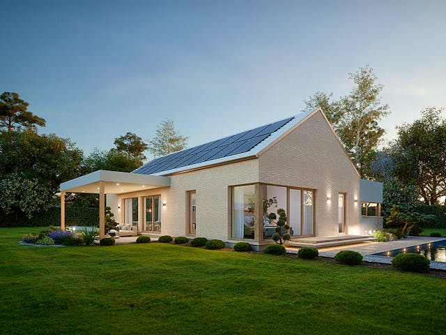 Fertighaus Concept 1 von KAMPA Schlüsselfertig ab 585975€, Bungalow Außenansicht 1