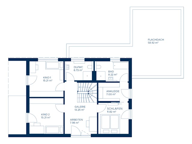 Fertighaus Concept 5 von KAMPA Schlüsselfertig ab 598464€, Satteldach-Klassiker Grundriss 2