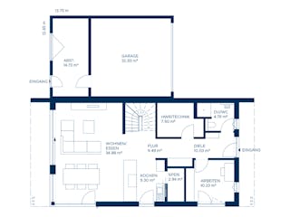 Fertighaus Concept 7 von KAMPA Schlüsselfertig ab 707900€, Cubushaus Grundriss 1