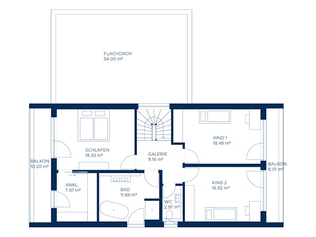 Fertighaus Concept 7 von KAMPA Schlüsselfertig ab 707900€, Cubushaus Grundriss 2