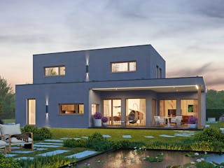 Fertighaus Signature K162 von KAMPA Schlüsselfertig ab 621134€, Cubushaus Außenansicht 1