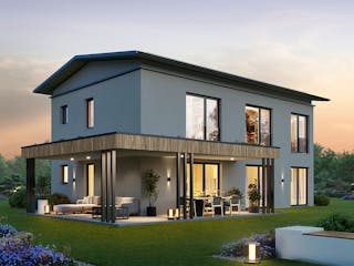 Fertighaus Signature L170 von KAMPA Schlüsselfertig ab 606152€, Stadtvilla Außenansicht 1