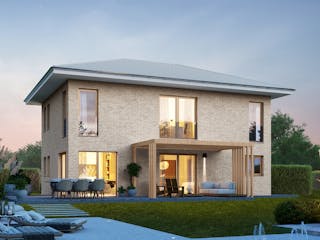 Fertighaus Signature S152 von KAMPA Schlüsselfertig ab 547537€, Stadtvilla Außenansicht 1