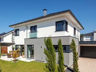 Massivhaus Illner von KBS Bau, Stadtvilla Außenansicht 1