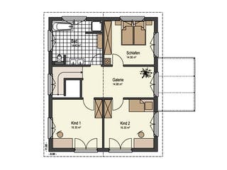 Fertighaus Haus Mühlwiesen von Keitel-Haus Schlüsselfertig ab 386681€, Satteldach-Klassiker Grundriss 2