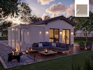 Massivhaus Bungalow Dia von Kern-Haus Schlüsselfertig ab 214900€, Bungalow Außenansicht 2