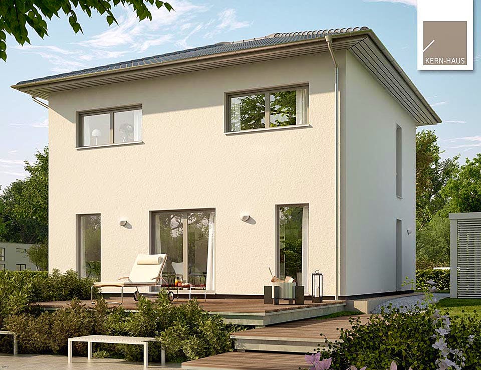Massivhaus Stadtvilla Novo von Kern-Haus Schlüsselfertig ab 346900€, Stadtvilla Außenansicht 1