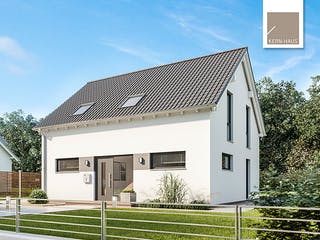Massivhaus Familienhaus Trend von Kern-Haus Schlüsselfertig ab 327900€, Satteldach-Klassiker Außenansicht 2