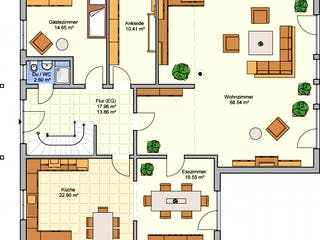 Fertighaus Mondo von Fingerhut Haus Schlüsselfertig ab 637631€, Satteldach-Klassiker Grundriss 1