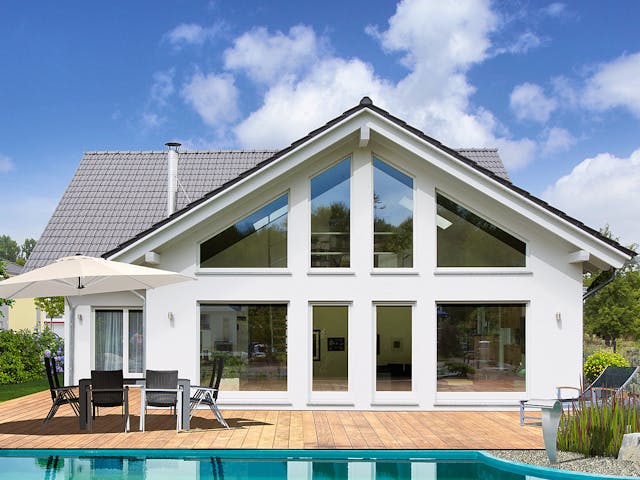 Fertighaus Brilo von Fingerhut Haus Schlüsselfertig ab 625471€, Satteldach-Klassiker Außenansicht 1 Fertighaus Brilo von Fingerhut Haus Schlüsselfertig ab 625471€, Satteldach-Klassiker Außenansicht 1