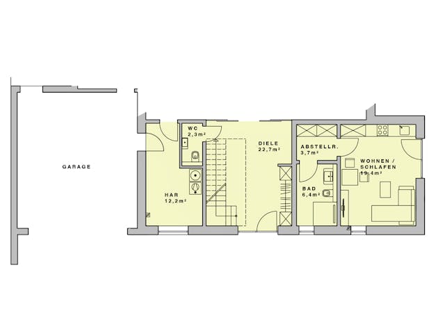 Massivhaus Bauhaus 245 von Lechner Massivhaus, Cubushaus Grundriss 3