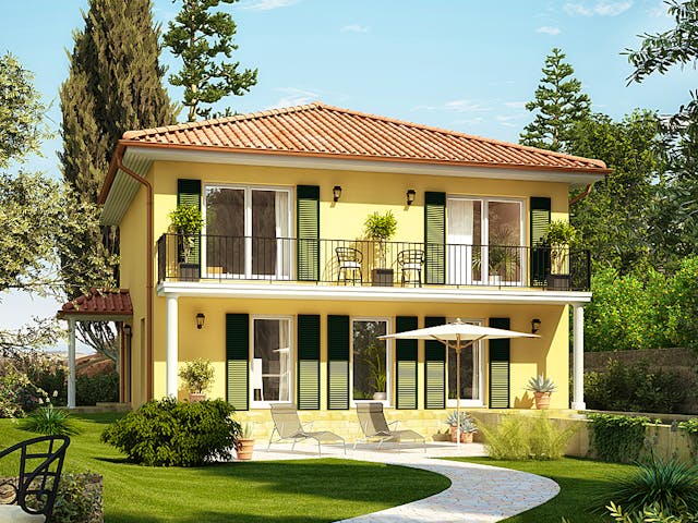 Massivhaus Stadtvilla 150 von Lechner Massivhaus, Stadtvilla Außenansicht 1