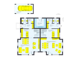 Fertighaus SOLUTION 242 V5 von Living Fertighaus Schlüsselfertig ab 655971€, Innenansicht 1