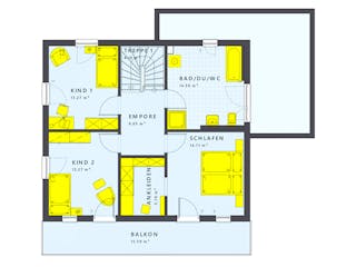 Fertighaus SUNSHINE 143 V7 von Living Fertighaus Schlüsselfertig ab 424228€, Cubushaus Innenansicht 2