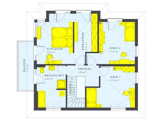 Fertighaus SUNSHINE 165 V6 von Living Fertighaus Schlüsselfertig ab 387558€, Stadtvilla Grundriss 2