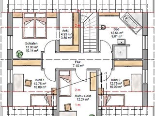 Fertighaus Lifestyle 157 von Suckfüll Energiesparhaus Schlüsselfertig ab 419963€, Satteldach-Klassiker Grundriss 2