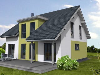 Fertighaus Lifestyle 163 von Suckfüll Energiesparhaus Schlüsselfertig ab 434588€, Satteldach-Klassiker Außenansicht 1