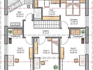 Fertighaus Lifestyle 179 von Suckfüll Energiesparhaus Schlüsselfertig ab 459956€, Satteldach-Klassiker Grundriss 2