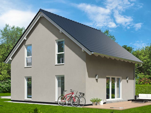 Fertighaus Lissabon von Fingerhut Haus Schlüsselfertig ab 377111€, Satteldach-Klassiker Außenansicht 1