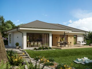 Fertighaus SOLUTION 110 V3 von Living Fertighaus Schlüsselfertig ab 327686€, Bungalow Außenansicht 1