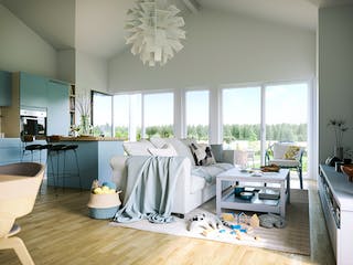 Fertighaus SOLUTION 110 V4 von Living Fertighaus Schlüsselfertig ab 330749€, Bungalow Innenansicht 2