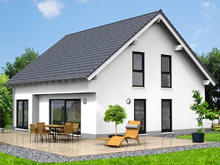 Massivhaus Haus 1 von Loewenfeld Bauen Schlüsselfertig ab 399000€, Satteldach-Klassiker Außenansicht 1