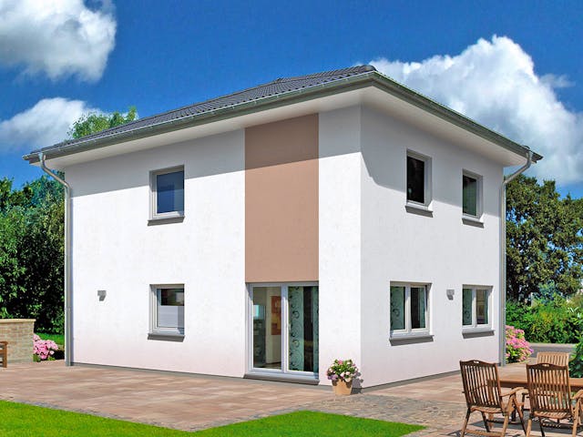 Fertighaus Madrid - Stadtvilla von Fingerhut Haus Schlüsselfertig ab 397496€, Stadtvilla Außenansicht 1 Fertighaus Madrid - Stadtvilla von Fingerhut Haus Schlüsselfertig ab 397496€, Stadtvilla Außenansicht 1