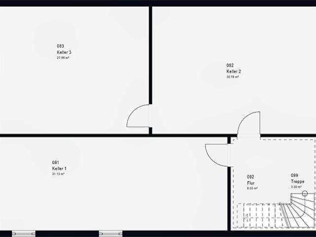 Fertighaus ComfortStyle 10.01 P von massa haus Ausbauhaus ab 140999€, Bungalow Grundriss 2