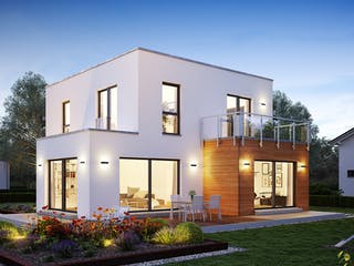 Fertighaus LifeStyle 13.10 F von massa haus Ausbauhaus ab 180999€, Cubushaus Außenansicht 4