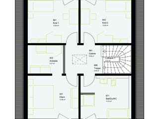 Fertighaus LifeStyle 14.04 S von massa haus Ausbauhaus ab 134999€, Satteldach-Klassiker Grundriss 2