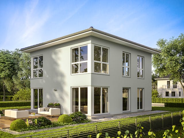 Fertighaus LifeStyle 14.04 W von massa haus Ausbauhaus ab 156999€, Stadtvilla Außenansicht 3