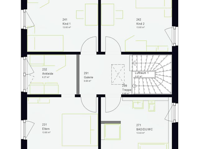 Fertighaus LifeStyle 14.04 W von massa haus Ausbauhaus ab 156999€, Stadtvilla Grundriss 2