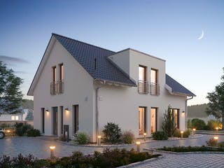 Fertighaus LifeStyle 18.07 S von massa haus Ausbauhaus ab 157999€, Satteldach-Klassiker Außenansicht 2